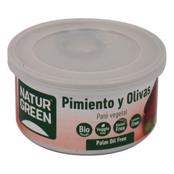 Fotografía de Paté vegetal pimiento y olivas Naturgreen 125 g